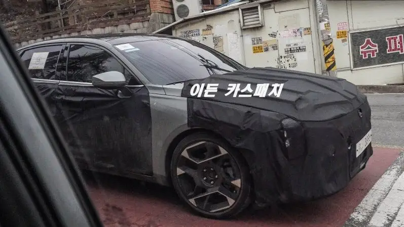 Auto camuflado con cubierta negra estacionado en la calle.