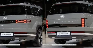 Comparación de dos estilos traseros del Hyundai Santa Fe.